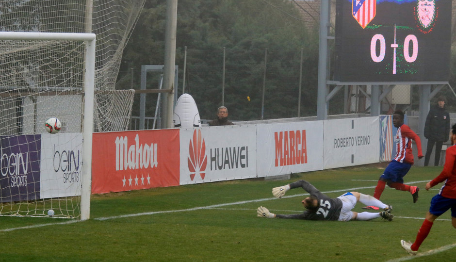 Amath anota el gol que dio el triunfo al Atlético B frente al San Fernando