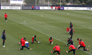 Temporada 2015-2016.Entrenamiento en la ciudad deportiva de Majadahonda 28-02-2016.
