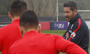 Temporada 15/16. Entrenamiento en la Ciudad Deportiva Wanda Atlético de Madrid. El cholo Simeone dirigió la sesión.