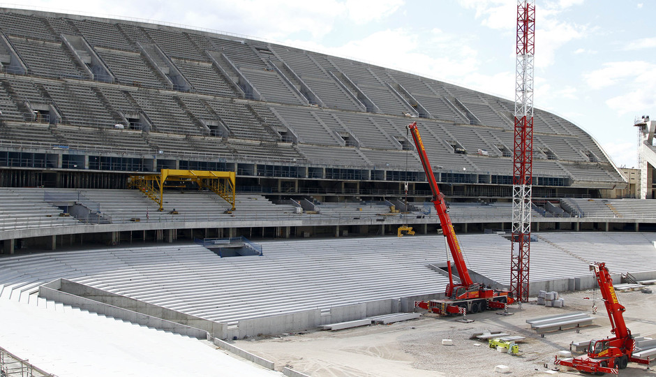 Temporada 2015-2016. Avance de las obras en el Nuevo Estadio. 17/06/2016.