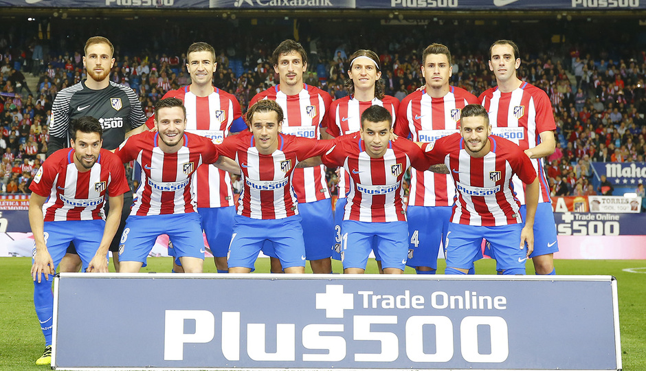 Temporada 16/17. Partido Atlético Villarreal. Once
