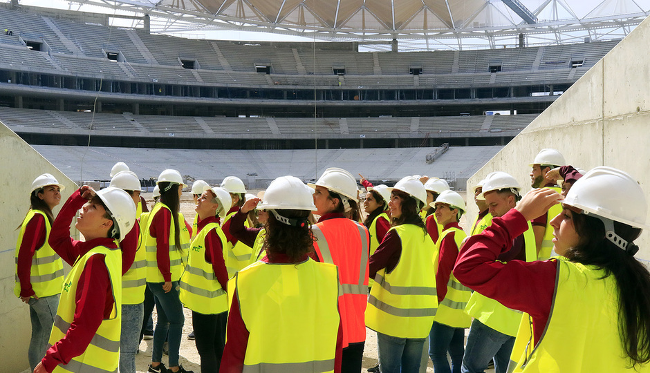 Visita del Femenino al Wanda Metropolitano