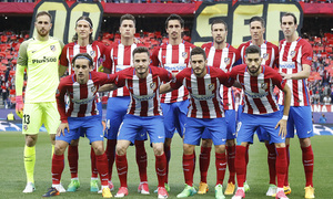Temporada 16/17. Partido Atlético Real Madrid. Once durante el partido