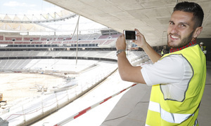 Temp. 2016/2017. Visita de la primera plantilla al Wanda Metropolitano