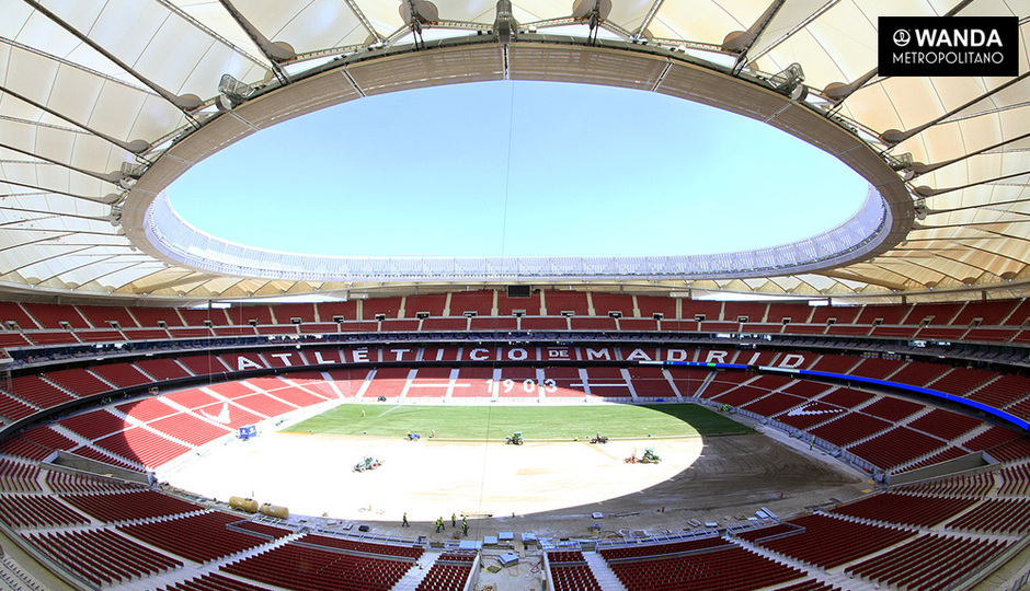 Wanda Metropolitano | Instalación del césped | 05/09/2017