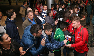 Temp. 2017-2018. Llegada del equipo a La Coruña. Gameiro