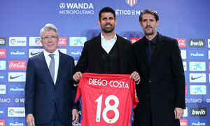 Presentación Diego Costa en el Wanda Metropolitano