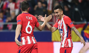 Temp. 17-18 | Atlético de Madrid - Sporting de Portugal | 05-04-2018 |  Koke y Correa