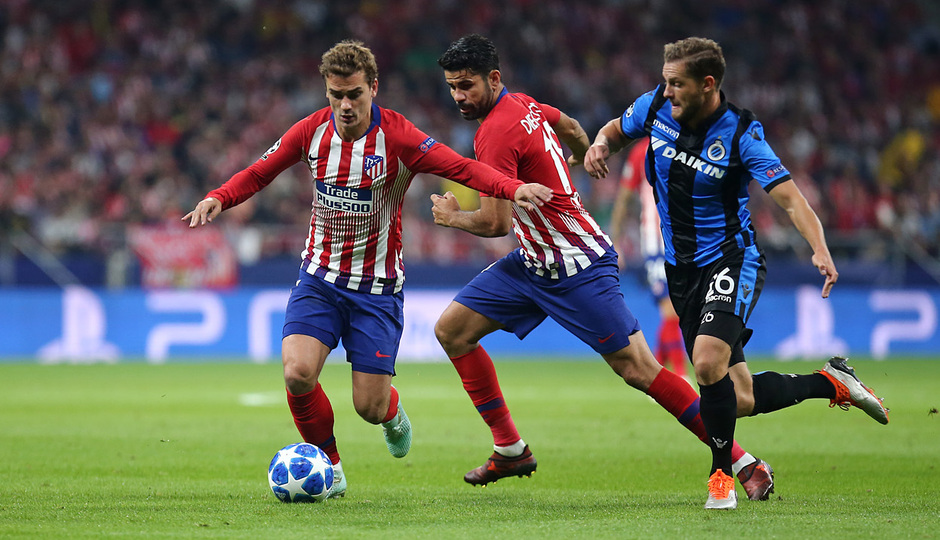 Temporada 2018-2019 | Atlético de Madrid - Brujas | Griezmann y Costa