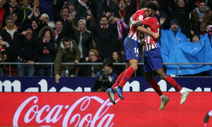 Temp. 18-19 | Atlético de Madrid - Athletic Club | Celebración gol Rodrigo con Thomas
