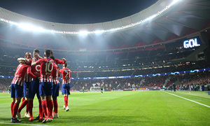 Temporada 18/19 | Atlético de Madrid - AS Mónaco | celebración gol Koke