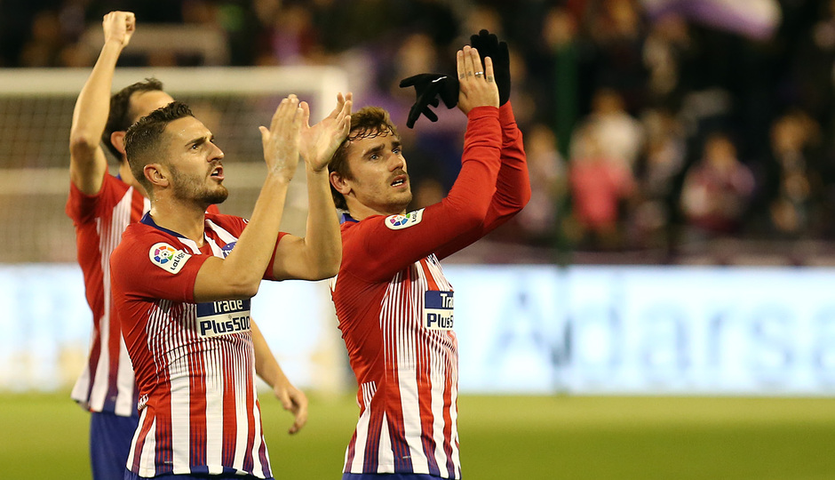 Temporada 18/19 | Valladolid - Atlético de Madrid | Koke y Griezmann aplaudiendo