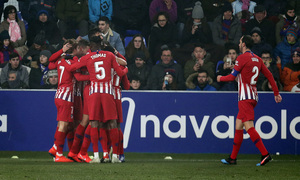 Temp. 18-19 | Huesca - Atlético de Madrid | piña celebración