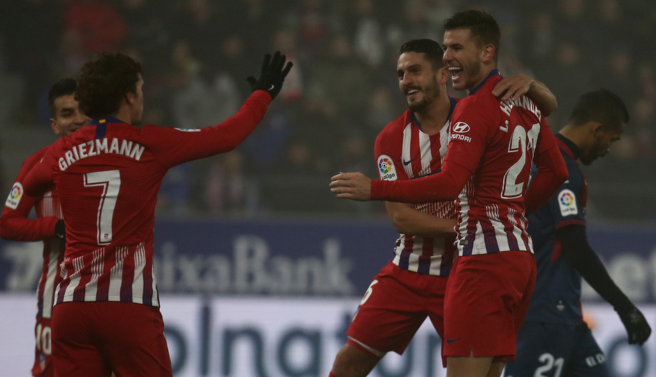 Temp. 18-19 | Huesca - Atlético de Madrid | celebración gol koke