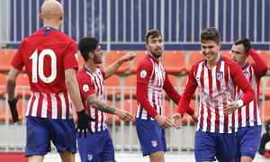 Temporada 18/19 | Atlético de Madrid B - Navalcarnero | Celebración Pinchi