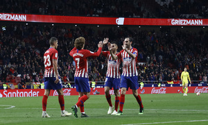 Temporada 18/19 | Atlético de Madrid - Girona | celebración Griezmann