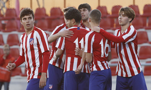 	Temporada 19/20. Youth League. Atlético de Madrid Juvenil A - Lokomotiv. Celebración