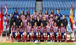 Temporada 2013-2014. Foto oficial del primer equipo del Atlético de Madrid Féminas