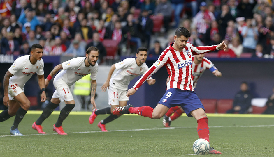 Temp. 19-20 | Atlético de Madrid-Sevilla | Gol penalti Morata
