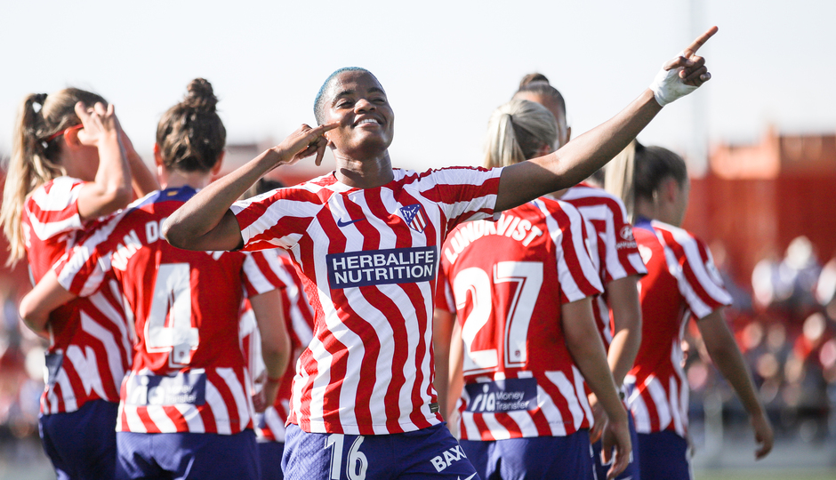 Temp. 22-23 | Atlético de Madrid Femenino - Sporting Huelva | Ajibade celebración