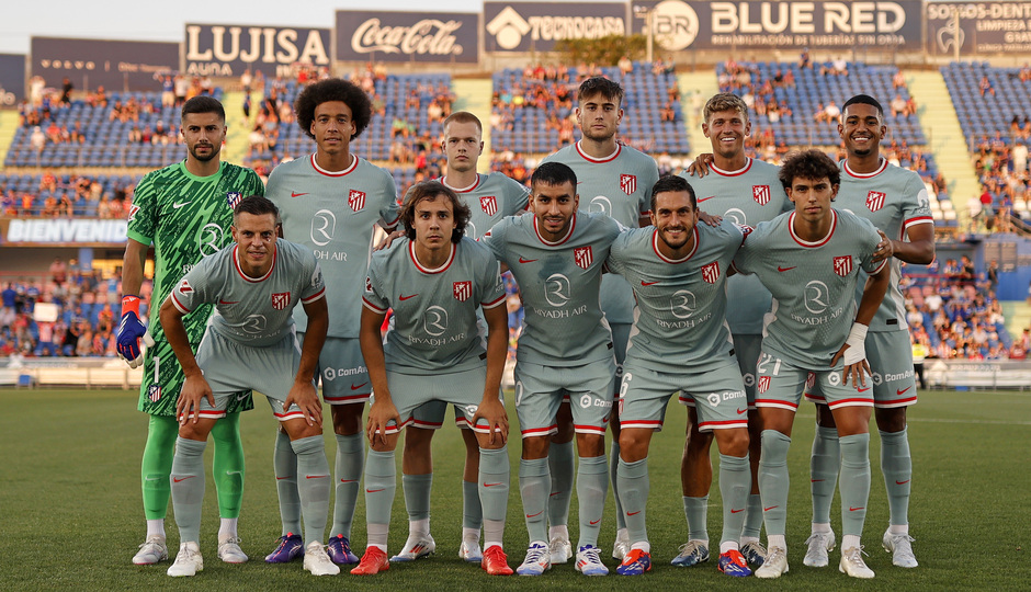 Once inicial del Atlético de Madrid en el amistoso ante el Getafe