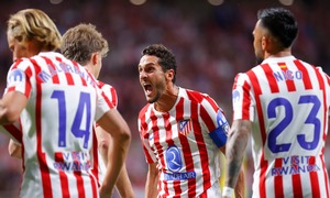 Temp. 25-26 | Atlético - Villareal | Koke celebrando el gol de Barrios