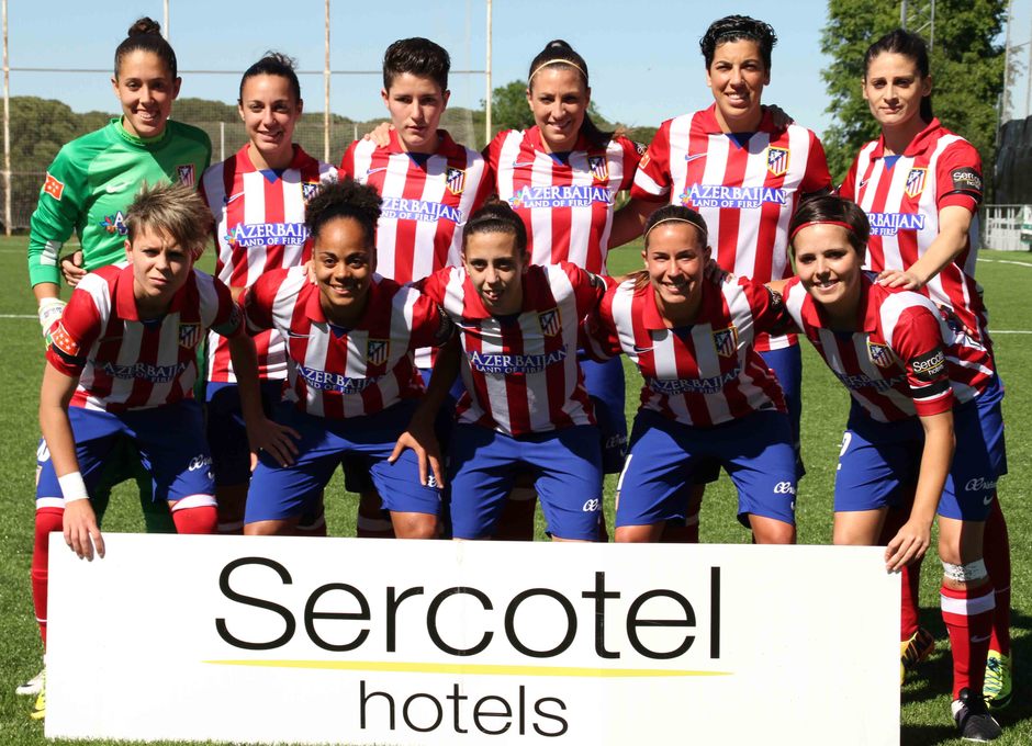 Temporada 2013-2014. Once del Atlético de Madrid Féminas ante el Fundación