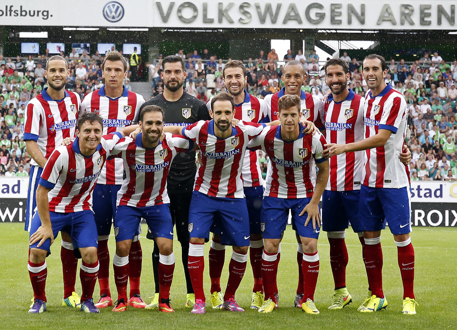 Pretemporada 2014-15. Wolfsburgo - Atlético de Madrid. Once inicial de nuestro equipo.