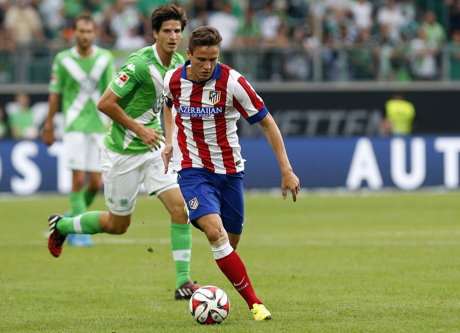Pretemporada 2014-15. Wolfsburgo - Atlético de Madrid. Saúl sigue haciéndose hueco en el equipo.