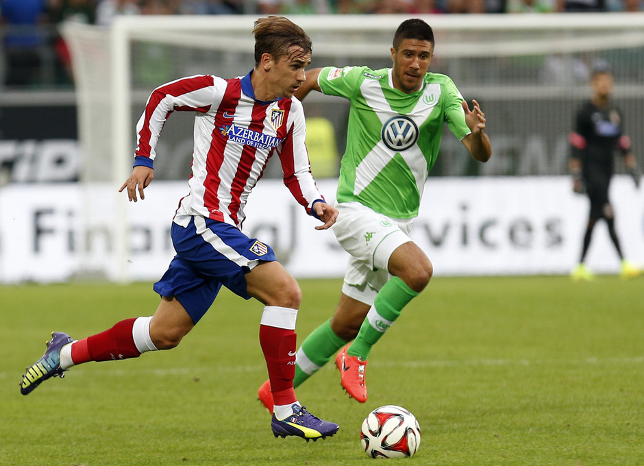 Pretemporada 2014-15. Wolfsburgo - Atlético de Madrid. Griezmann aportó chispa y desborde en todo momento.
