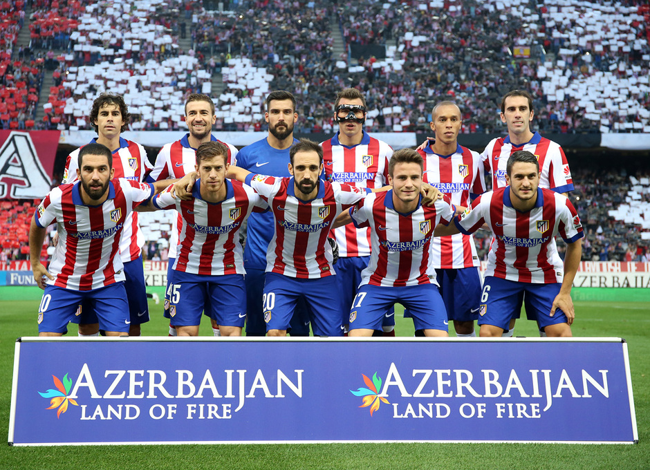 Temporada 14-15. Jornada 6. Atlético de Madrid-Sevilla. El once inicial de nuestro equipo.