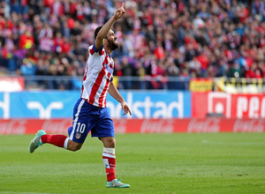 temporada 14/15. Partido Atlético de Madrid Deportivo. Arda celebrando el gol