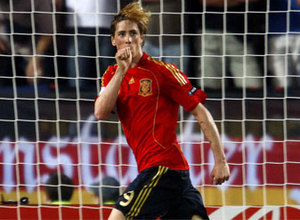 Fernando Torres celebra su gol ante Alemania que nos dio la Eurocopa