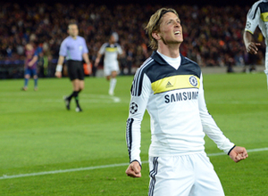 Fernando Torres celebra el gol que decidió las semifinales de la Champions 2012 ante el Barcelona