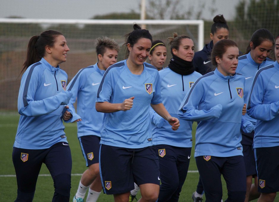 Temp. 2014-2015. Primer entrenamiento del Atlético de Madrid Féminas en el 2015