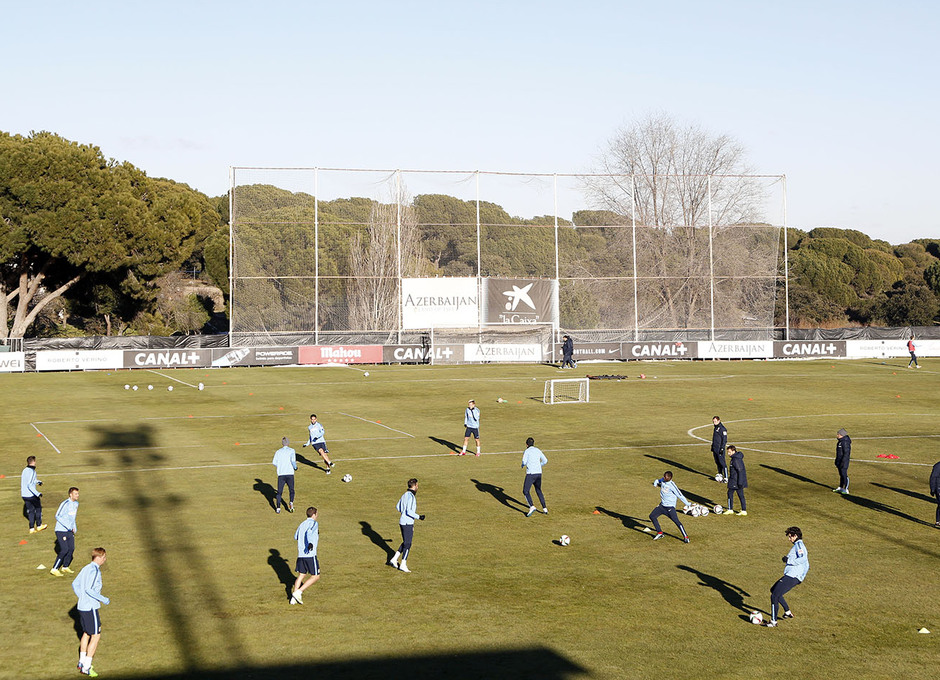 Los que no jugaron de inicio ante el Granada se ejercitaron por la tarde en el campo 4 de la Ciudad Deportiva