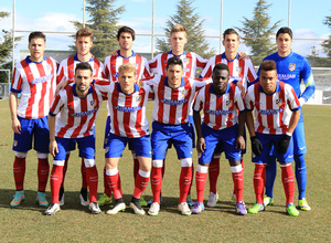 Once del Atlético de Madrid B en el partido ganado ante el Real Unión por 2-0