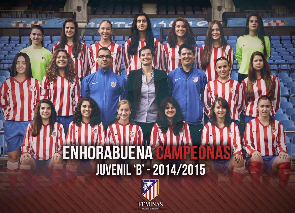 Temp. 2014-2015. Atlético de Madrid Féminas Juvenil B campeón de Liga