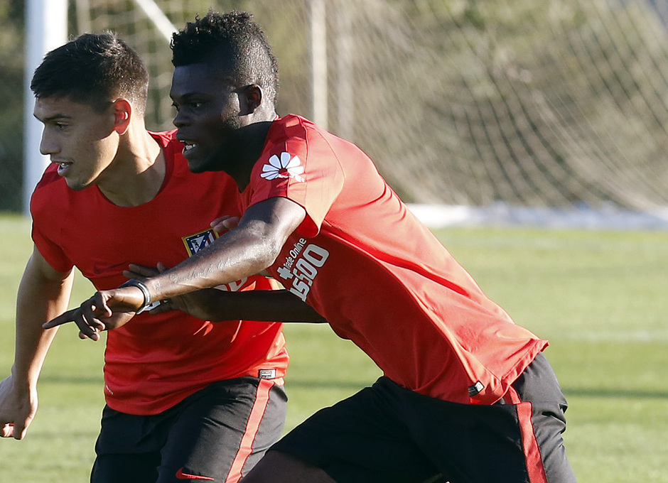 temporada 15/16. Entrenamiento en los Ángeles de San Rafael. Thomas y Velazquez durante el entrenamiento