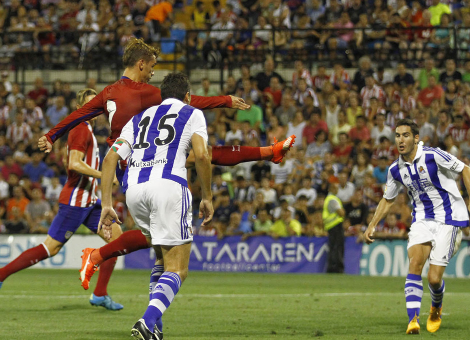 Partido amistoso Atlético de Madrid - Real Sociedad. Griezmann fue el encargado de realizar el segundo tanto del equipo