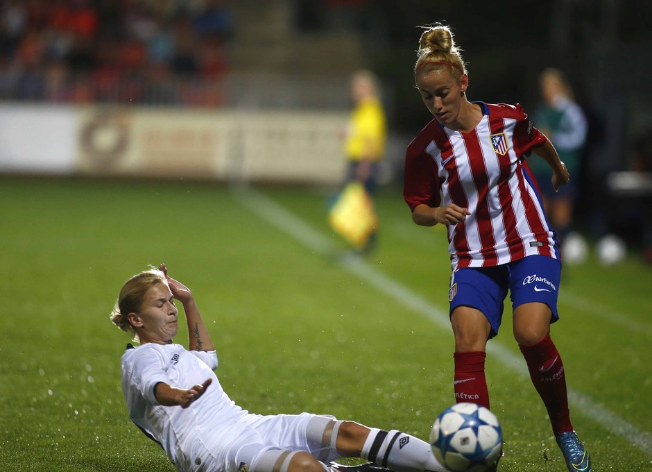 Partido de ida de los 1/16 de final de la Women's Champions League. Atlético de Madrid Féminas - Zorky. 