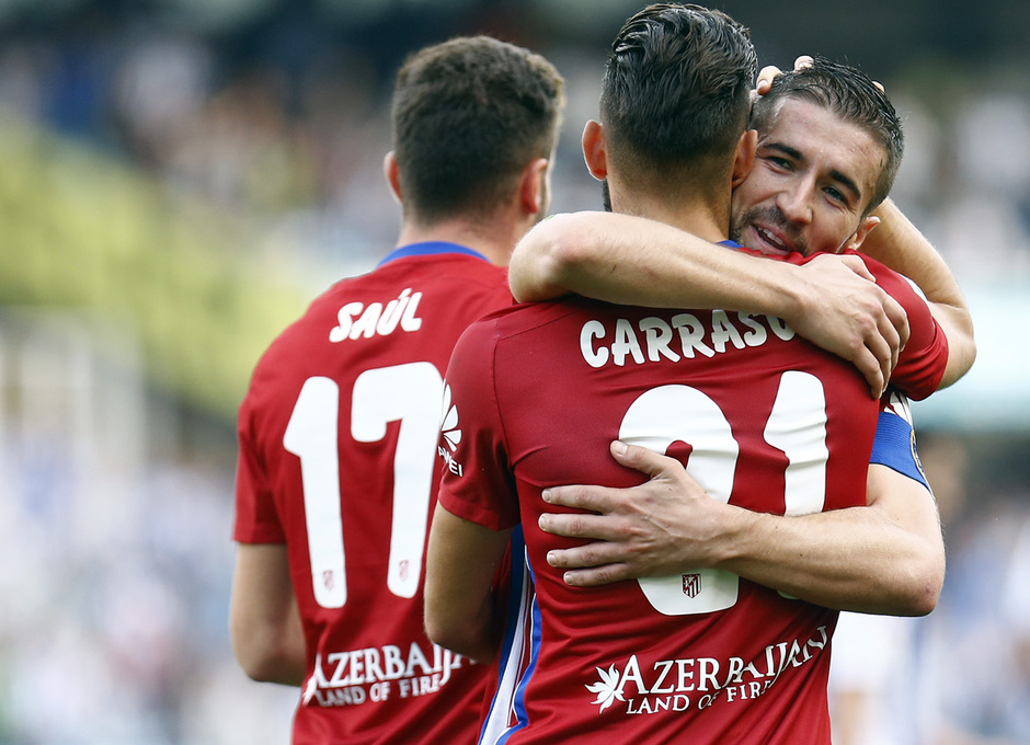 temp. 2015-2016 | Real Sociedad-Atlético de Madrid: El equipo celebra el último gol