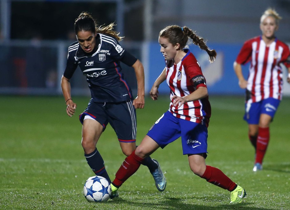 Atlético de Madrid Féminas-Olympique Lyonnais. Ida de los octavos de final de la Women's Champions League. 