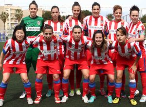Temporada 2012-2013. Once inicial del Atlético Féminas ante el Levante