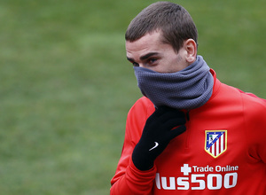 temporada 15/16. Entrenamiento en la ciudad deportiva de Majadahonda.  Griezmann durante el entrenamiento