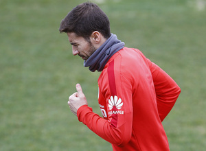 temporada 15/16. Entrenamiento en la ciudad deportiva de Majadahonda. Gabi corriendo durante el entrenamiento