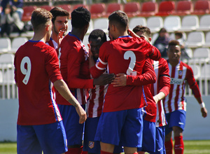 Atlético de Madrid B-Alcobendas. Partido de Tercera División.