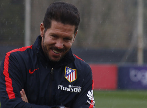 Temporada 15/16. Entrenamiento en la Ciudad Deportiva Wanda Atlético de Madrid. El cholo Simeone dirigió la sesión.