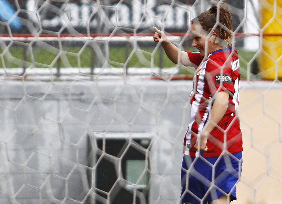 Temporada 2015/2016. Atlético de Madrid Féminas-Oiartzun Ke. Miriam Rodriguez celebración. 