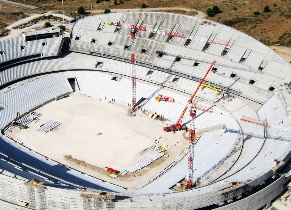Temporada 2015-2016. Fotos aéreas del Nuevo Estadio. 